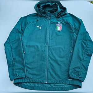 Puma Green Windbreaker Italy Stadium Jacket
